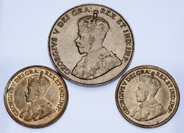 Canada Lot of 3 5C Coins (1917 - 1933) VF - XF Condition - $36.37