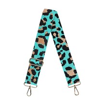 Aqua Leopard Adjustable Crossbody Bag Purse Strap - $24.75