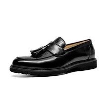 BeauToday Leather Loafers Men Cow Leather Alligator Pattern Fringe Male Slip-On  - £192.71 GBP
