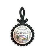 Vtg 1961 Cast Iron Trivet – “Bless This House” Ceramic Insert, Erie PA S... - $435.95 MXN