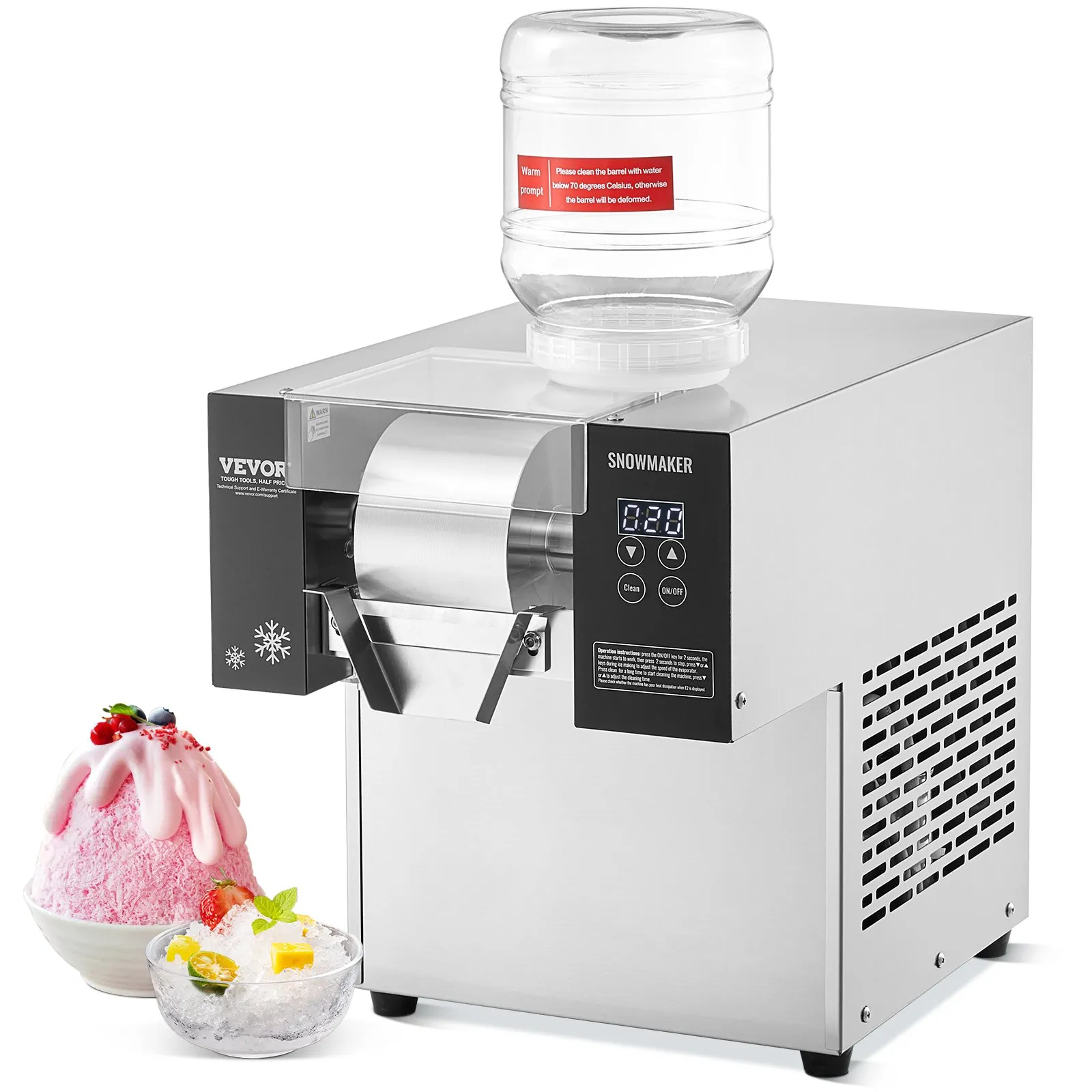 Ice Flakes Machine Stainless Steel Snowflake Ice Cream Commercial Machine - €979,87 EUR