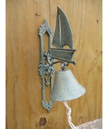 Large Dinner Bell Cast Iron Wall Mounted Nautical Decor Sail Boat Nautic... - €26,04 EUR