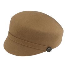 Vintage Betmar New York Tan Wool Felt Baker Boy Hat - $34.20