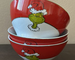 The Grinch Cereal Soup Bowls set of 3 New Christmas - £40.05 GBP