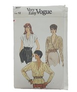 VTG Very Easy VOGUE Sewing Patterns  Misses&#39; Blouse Size 12 Pattern # 86... - $266.78 MXN