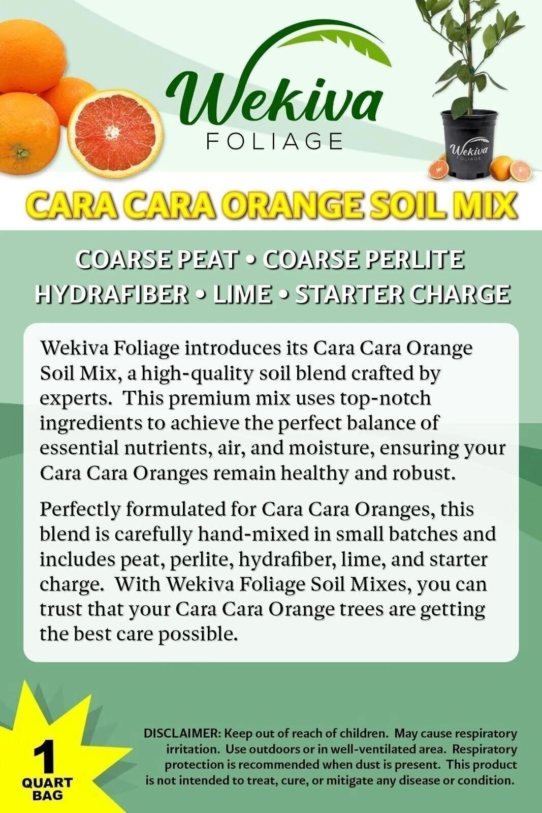 Cara Cara Orange Tree Growing Soil Mix  Custom Soil Blend - $30.36