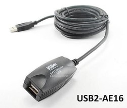 16Ft Usb 2.0 Type-A Male/Female Active (Powered) Extension Cable, - £32.88 GBP