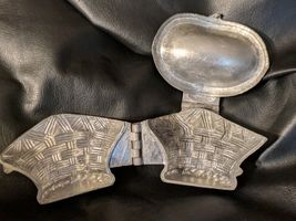 Vintage 3 Part Basket 598 Pewter Ice Cream Mold E and Co NY Eppelsheimer - $32.91
