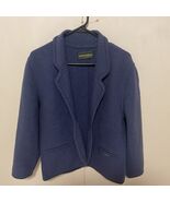 Geiger De Austria Mujer 100% Boiled Wool Azul Blazer Chaqueta Talla 36 - $2,881.30 MXN