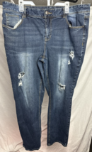 Maurices Women Size 22W Regular Length High Rise Distressed Jeans Tapered - $12.86