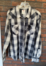 Levi&#39;s Flannel Shirt XXL Long Sleeve Plaid Top Lumberjack Lumbersexual S... - £12.72 GBP