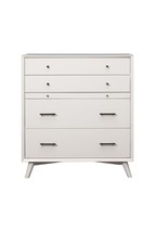 38" White Solid Wood Four Drawer Chest - €889,38 EUR