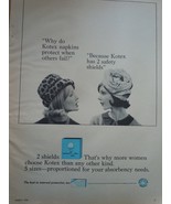 Kotex Two Women In Hats Talking Print Magazine Advertisement 1966 - £3.15 GBP