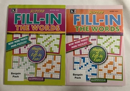 Lot (2) Superb Fill-In The Words Puzzles Puzzle Books Extra 2021 &amp; Winter 2022 - £10.33 GBP