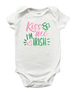 Kiss Me I&#39;m Irish Girls Shirt, St Patricks Day Shirt for Girls - £7.91 GBP+