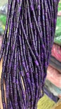 16&quot; Sugilite Purple Jade Gemstone  8-10mm Amethyst Violet Pink Column tu... - $13.70