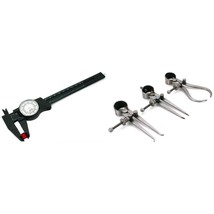 Vernier Dial Caliper with 3 Inside &amp; Outside Precision Calipers - £12.50 GBP