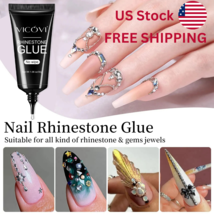 No Wipe Rhinestone Glue for Nails Super Strong Gel For Nails - £8.44 GBP