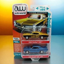 Auto World 1966 Pontiac GTO &amp; 1967 Buick GS 340 Limited Edition 2 Pack a... - $19.39
