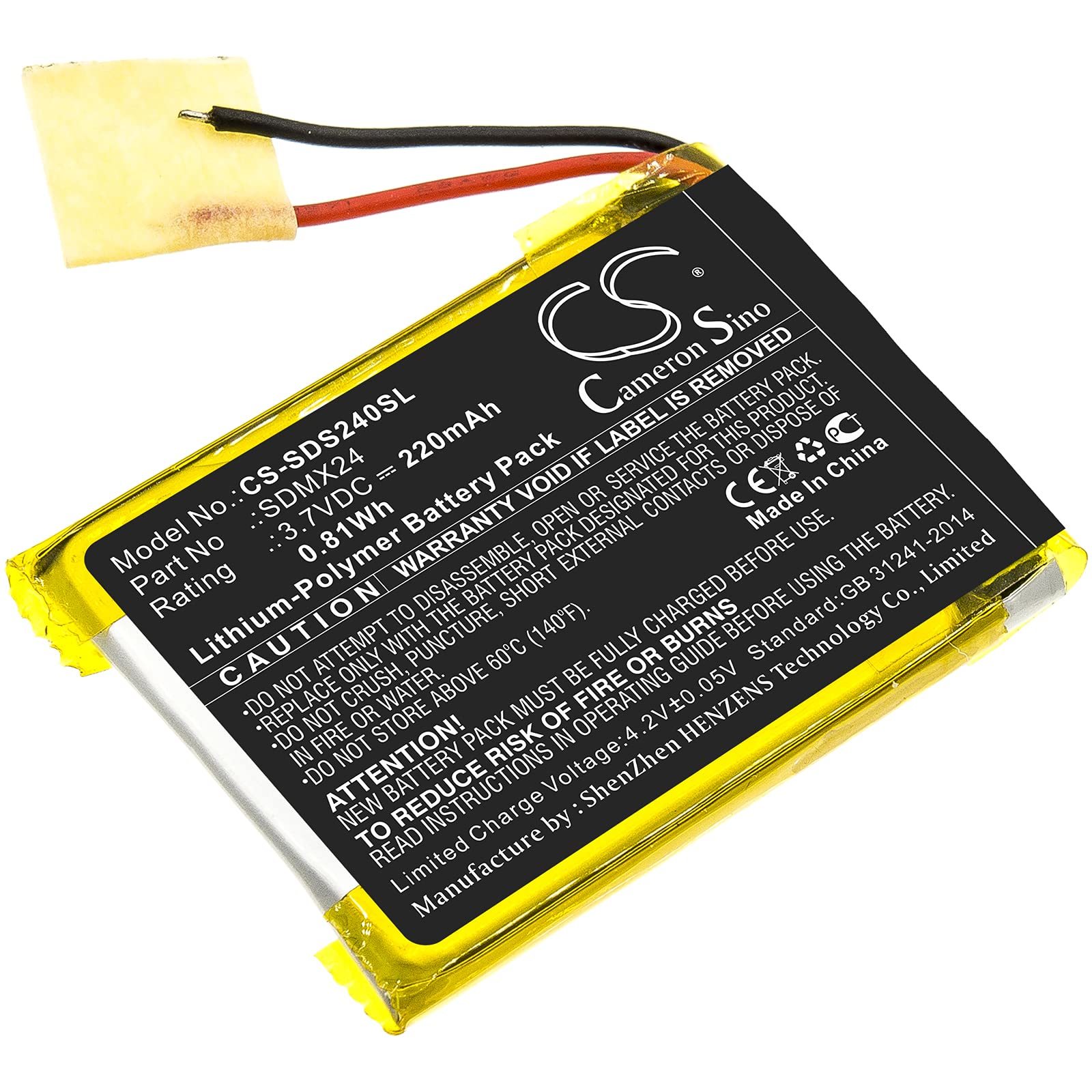 Cameron Sino New Replacement Battery Fit for SanDisk Sansa Clip Sport(22... - $12.74