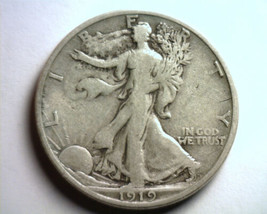 1919-S WALKING LIBERTY HALF FINE / VERY FINE F/VF NICE ORIGINAL COIN BOB... - $245.00