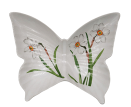 Cute vintage Action Japan butterfly shaped trinket dish floral pattern - £15.72 GBP