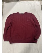 Chaps Maroon Cotton Sweater size XL Vintage - £17.38 GBP