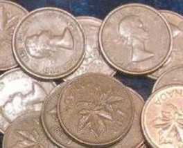 Lot: 5 Canada Pennies, Vintage Old Coins; Good for Collection, Jewelry, Crafts - £2.30 GBP