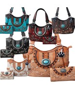 Western Handbag Tote Concho Lace Concealed Carry Women Shoulder Bag Purs... - £31.37 GBP+