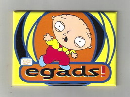 The Family Guy TV Series Stewie Saying &quot;egads!&quot; Refrigerator Magnet, NEW UNUSED - £3.13 GBP