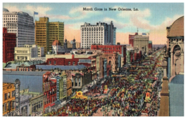 Mardi Gras in New Orleans, Louisiana Parade Postcard. - £6.94 GBP