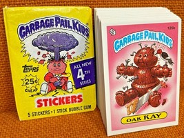 1986 Topps Garbage Pail Kids Original 4th Series 4 ~ Oak Kay Variant Set Gpk OS4 - £105.85 GBP