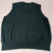 Izod Men's Green Cotton V-Neck Sleeveless Vest Size 2XL Measured Chest 51" image 11