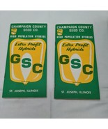 (2) Vintage GSC Extra Profit Hybrid Corn Data Memo Notebook St Joseph Il... - $187.98 MXN