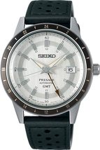 Seiko SSK011 SSK011 Style 60&#39;s GMT Presage Automatic Watch, Made in Japan, Black - £487.08 GBP