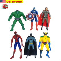 6 Pc Superhero Action Figures Set Marvel Avengers Toy Dolls Hero Cake Toppers - £15.56 GBP