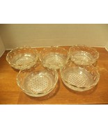 Five Scalloped Edge Bubble Design Bartlett &amp; Collins Dessert Bowls - $465.23 MXN
