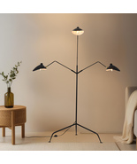 3-Arm Black Floor Lamp Modern Tall Standing Tree Lamp for Living Room Be... - $285.00
