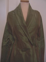 3yd BP20 Multi Green Small Stripe Italy Silk Taffeta Designer Fabric DRESS/HOME - £56.89 GBP