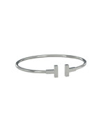 Tiffany&amp;Co. T-Wire 18k White Gold Bracelet Medium size - $1,249.00