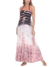 MSRP $58 Raviya Juniors Tiered Tie-Dyed Cover-Up Maxi Dress Black Size M... - $24.94