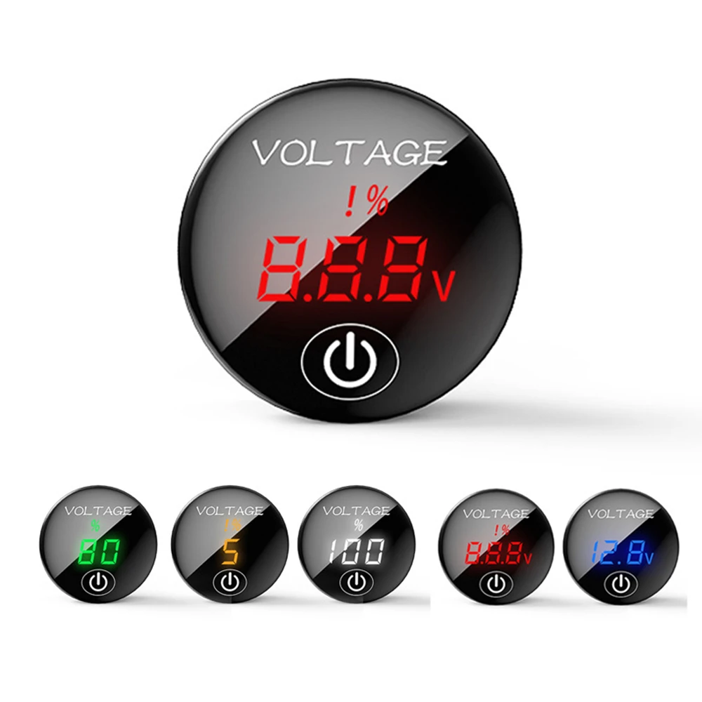 Ital car motorcycle voltmeter battery capacity display voltmeter with touch switch thumb155 crop