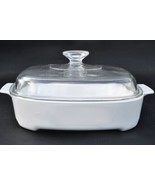 Corning Ware White Casserole  Microwave Browning Dish MW-A-10 w/ Pyrex Lid - £31.73 GBP