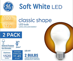 Savant 93109188 GE SoftWhite LED Light Bulb 100 Watt Replacement A19 Bul... - £24.62 GBP