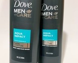 DOVE Men+Care AQUA IMPACT Micromoisture Body+Face Wash 18 Oz Lot Of 2 - £46.00 GBP