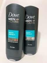 Dove Men+Care Aqua Impact Micromoisture Body+Face Wash 18 Oz Lot Of 2 - £45.16 GBP