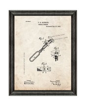 Monkey Wrench Patent Print Old Look with Black Wood Frame - £19.73 GBP+