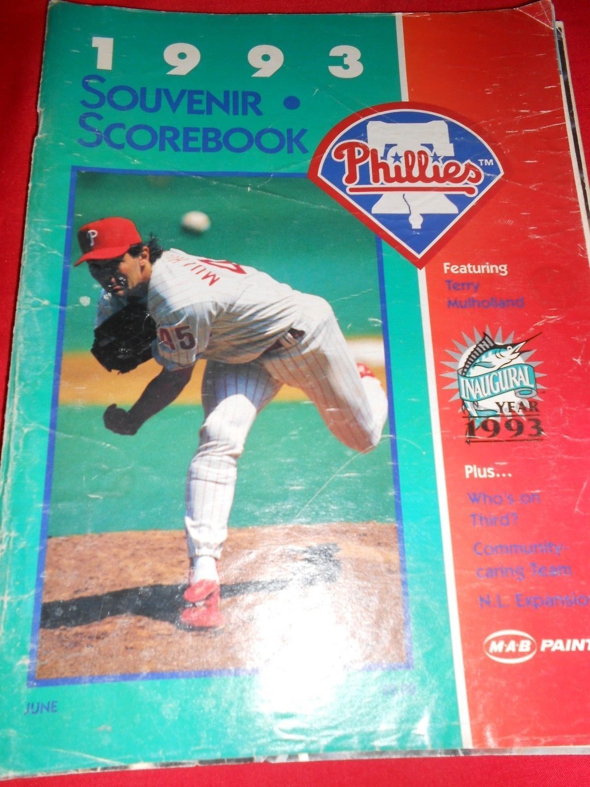 MLB Collectible Scorebook- 1993 Souvenir Scorebook-PHILADELPHIA PHILLIES - £12.88 GBP