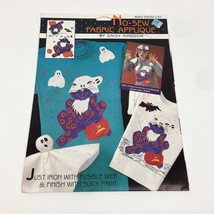 Daisy Kingdom 6942 Ghost Cat Halloween No Sew Fabric Panel Applique Vtg 90s Rare - £18.51 GBP