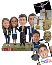 Personalized Bobblehead Lawyers and Judge family on top of a law book base - Car - £252.59 GBP
